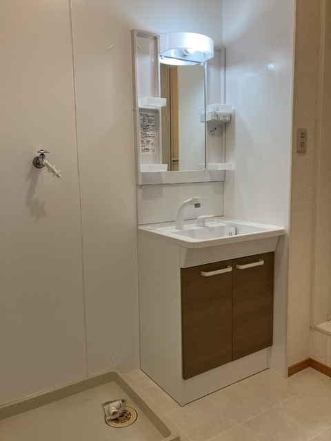 洗面設備　Ａ１０１　洗髪洗面化粧台　洗濯機置き場