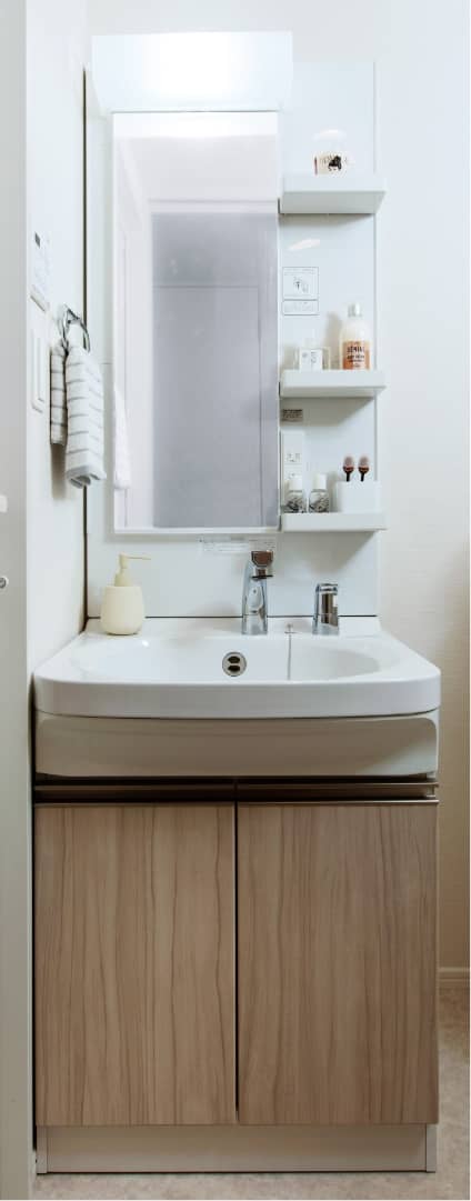 洗面設備　広い洗面スペース