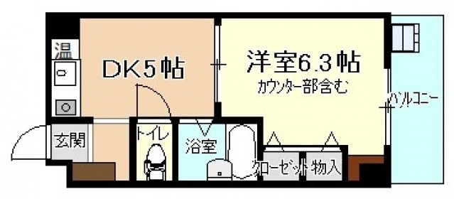 メゾン安川（バストイレ別）の間取り