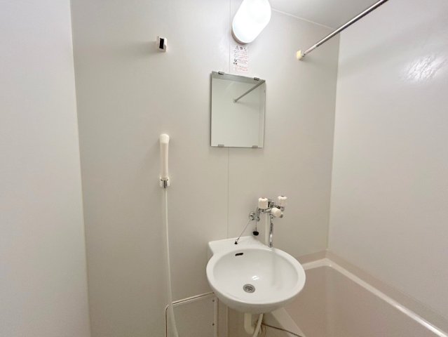 洗面設備　洗面台はバスルーム内です。
