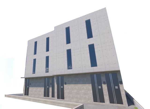 建物外観　※完成予想図（図面を基に描き起こしたもので、実際とは多少異な