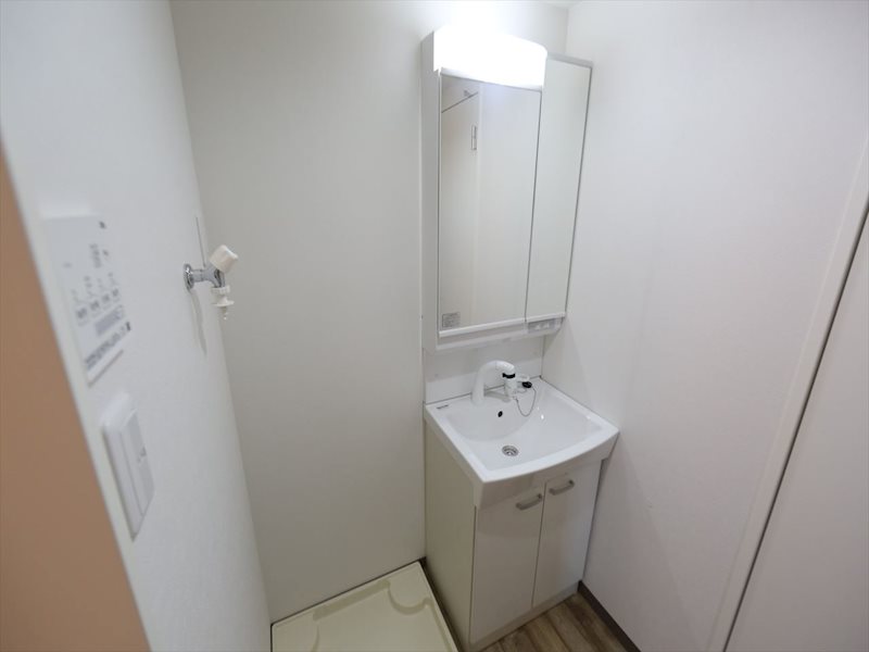 洗面設備　脱衣所　シャンプードレッサー　室内洗濯機置場