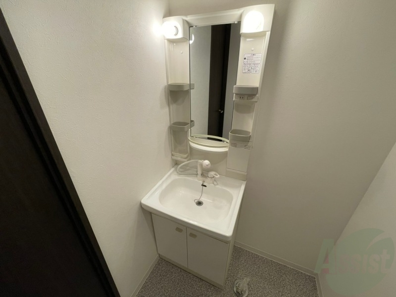 洗面設備　シャンプードレッサー。身支度はここでばっちりですね。