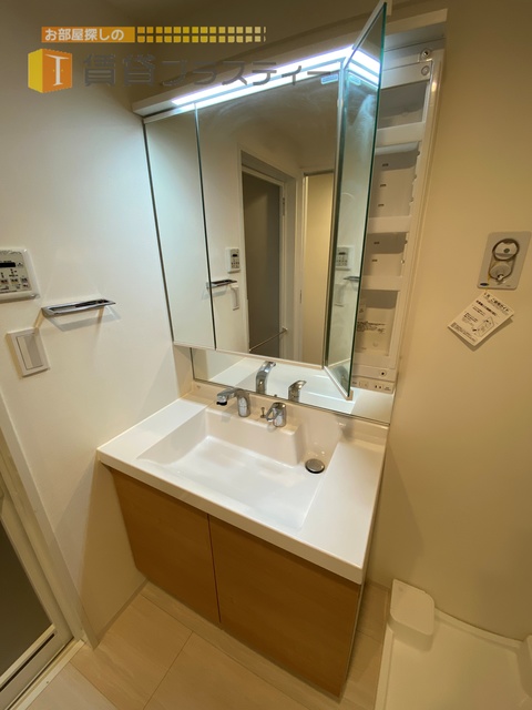 洗面設備　準備が捗る独立タイプ。