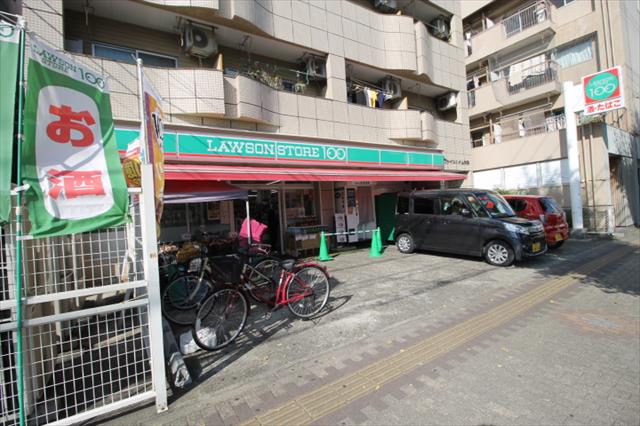 コンビニ　ローソンストア１００本陣店（コンビニ）まで690m