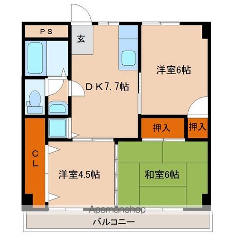 住吉コーポの間取り写真
