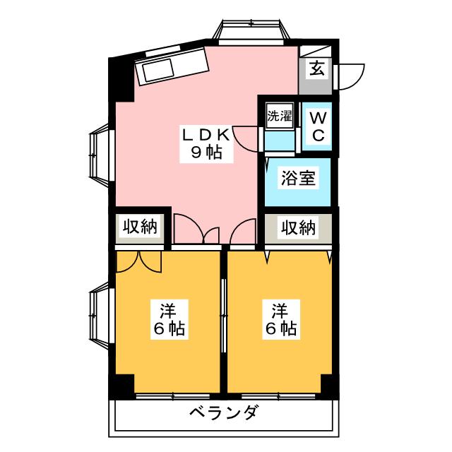 京成押上線 青砥駅 徒歩7分 3階建 築34年の間取り写真