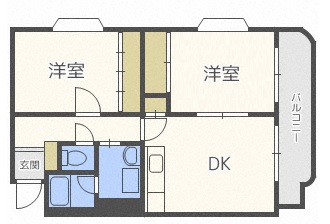 地下鉄南北線 北２４条駅 徒歩3分 4階建 築37年の間取り写真