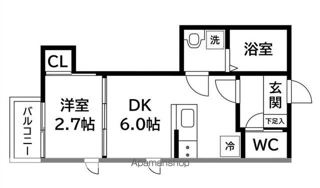 ＪＲ東北本線 太子堂駅 徒歩8分 2階建 築1年の間取り写真