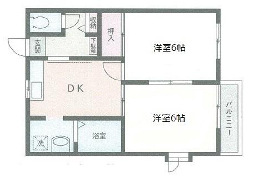 ＪＲ横浜線 大口駅 徒歩10分 2階建 築31年の間取り写真