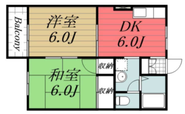 ＪＲ成田線 成田駅 バス乗車時間：30分 最寄りバス停で下車 徒歩2分 2階建 築30年の間取り写真