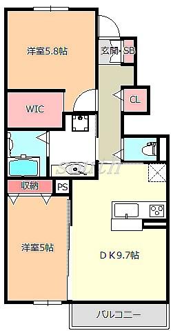 パークハイム巽南の間取り写真
