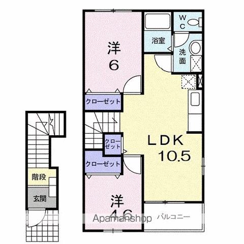 ＪＲ相模線 南橋本駅 徒歩20分 2階建 築25年の間取り写真