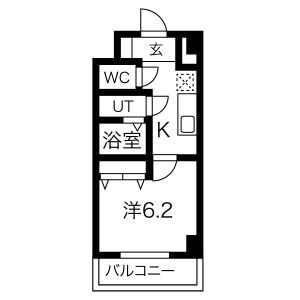 グランデュール鶴橋の間取り写真
