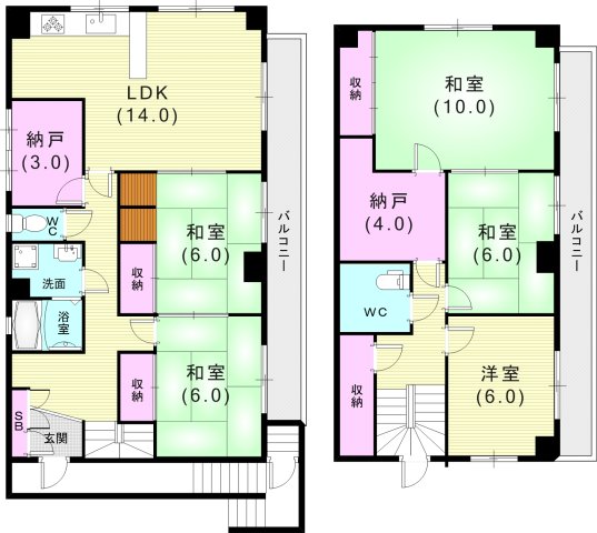 地下鉄西神・山手線 長田駅 徒歩17分 4階建 築38年の間取り写真