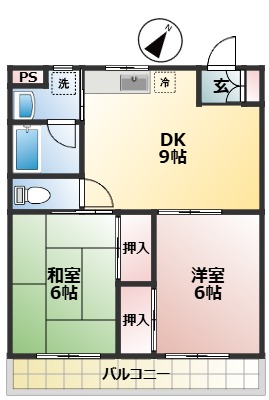 ニューライトマンションの間取り写真