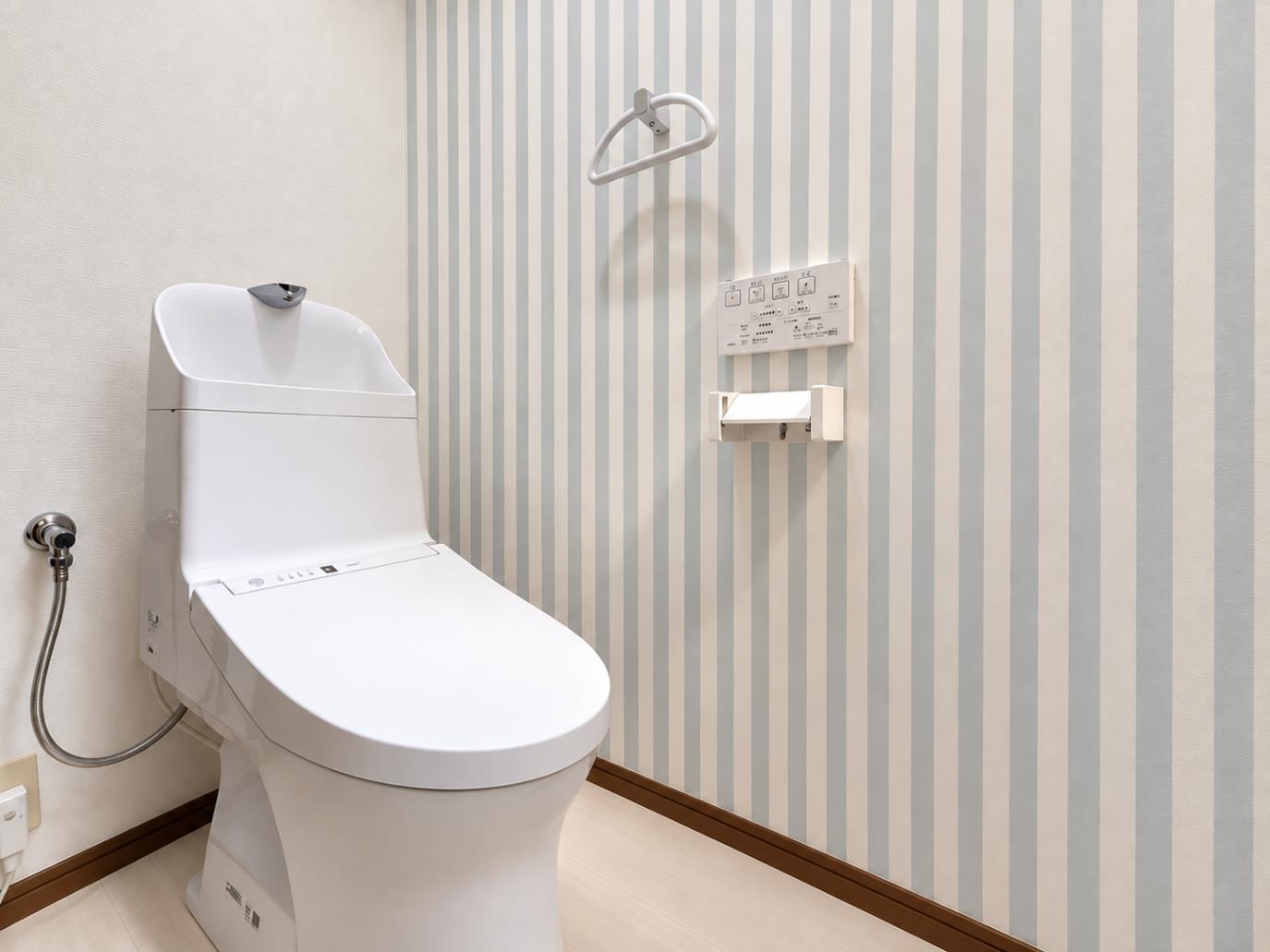 トイレ　明るく清潔感あふれるトイレは、自動洗浄機能付！