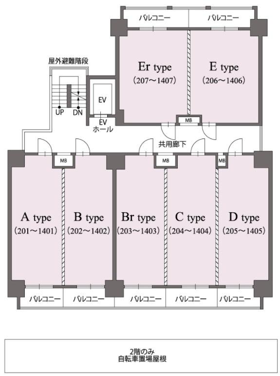 その他　プランドール江戸堀レジデンス フロア図面