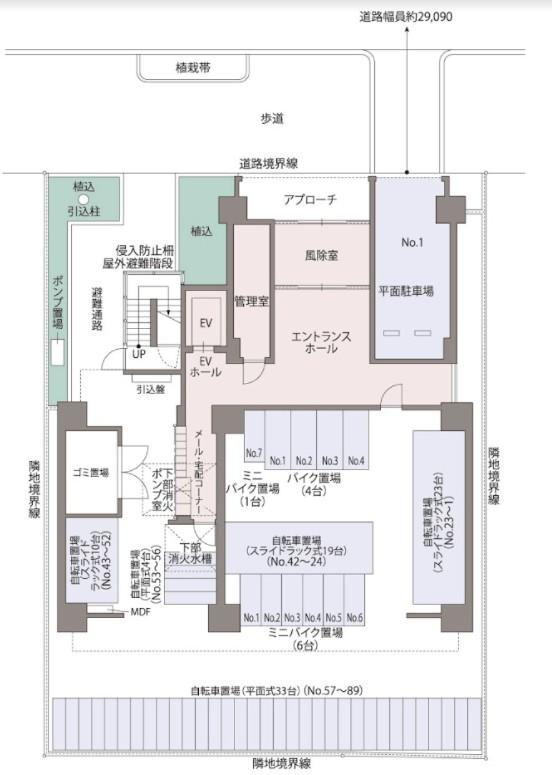 その他共有部分　プランドール江戸堀レジデンス １階平面図