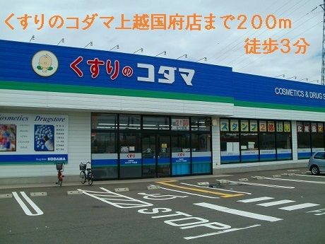 ドラックストア　くすりのコダマ上越国府店（ドラッグストア）まで200m