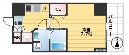 エスライズ御堂筋本町の間取り