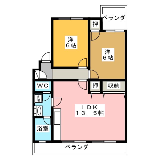 コモドカーサ朝日の間取り