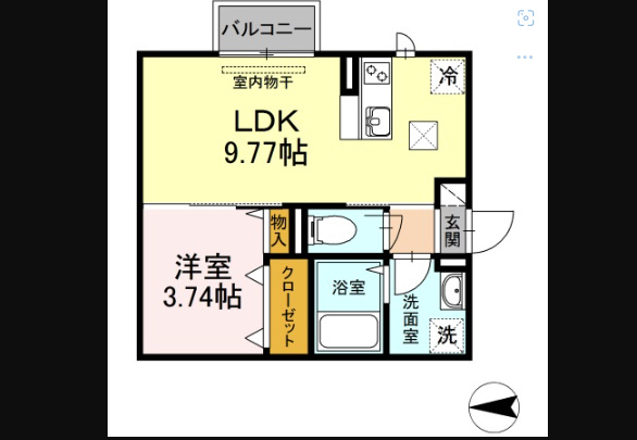 ハイヒルズ城野の間取り