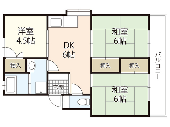 広島市西区井口のマンションの間取り