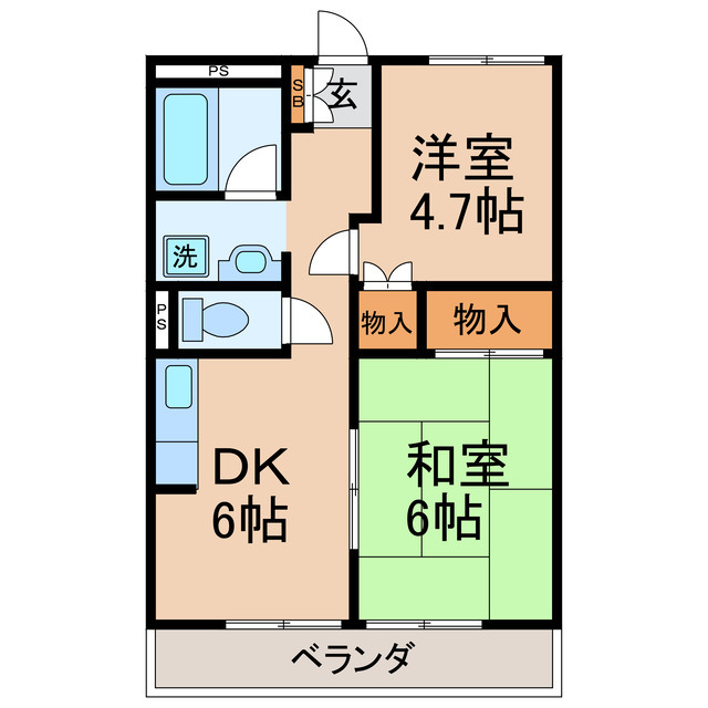 横浜市保土ケ谷区岩井町のマンションの間取り