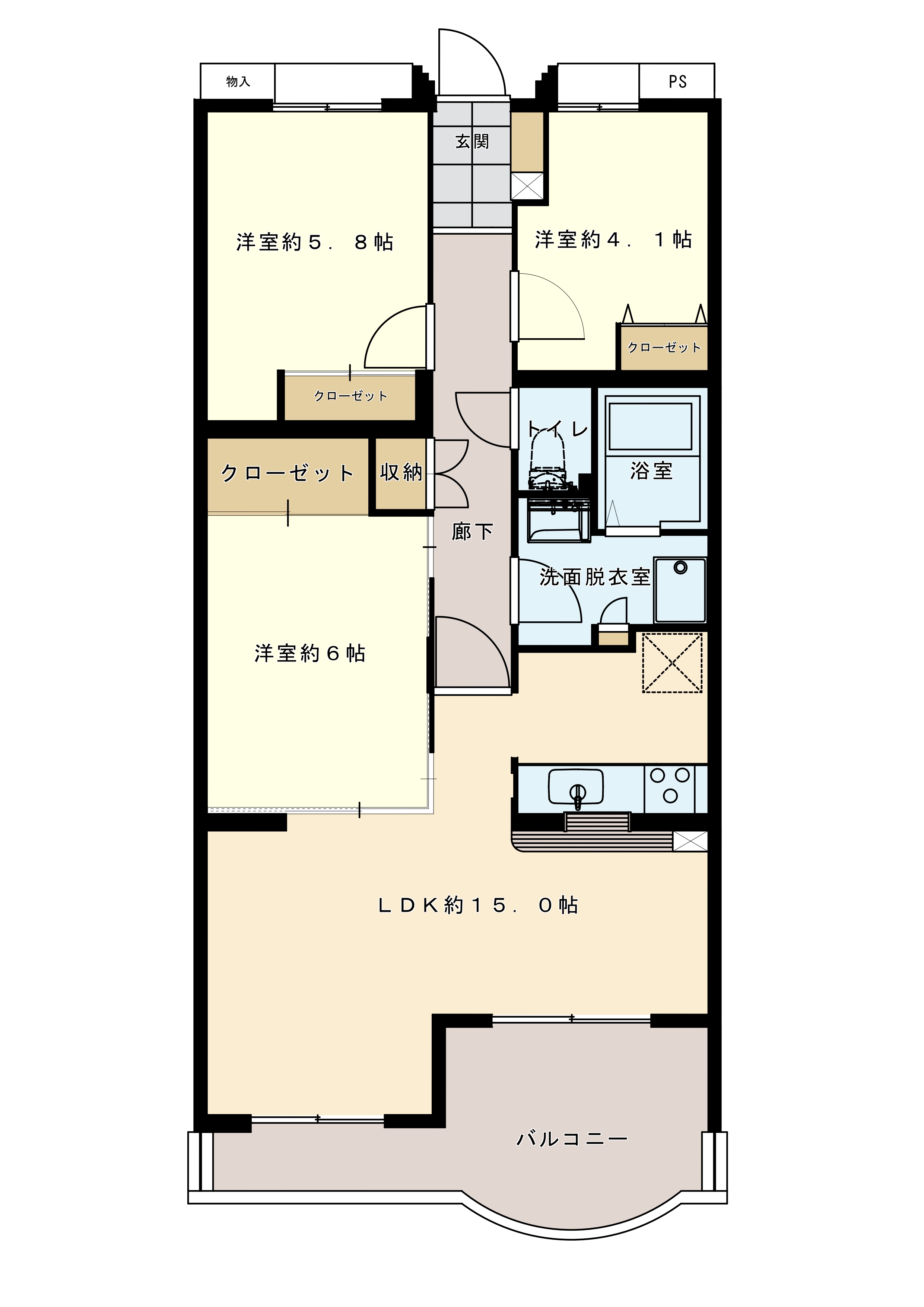 マロニエハイツ今泉の間取り