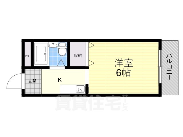 枚方市禁野本町のマンションの間取り