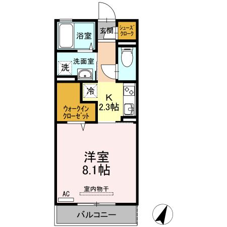 糟屋郡粕屋町大字大隈のアパートの間取り