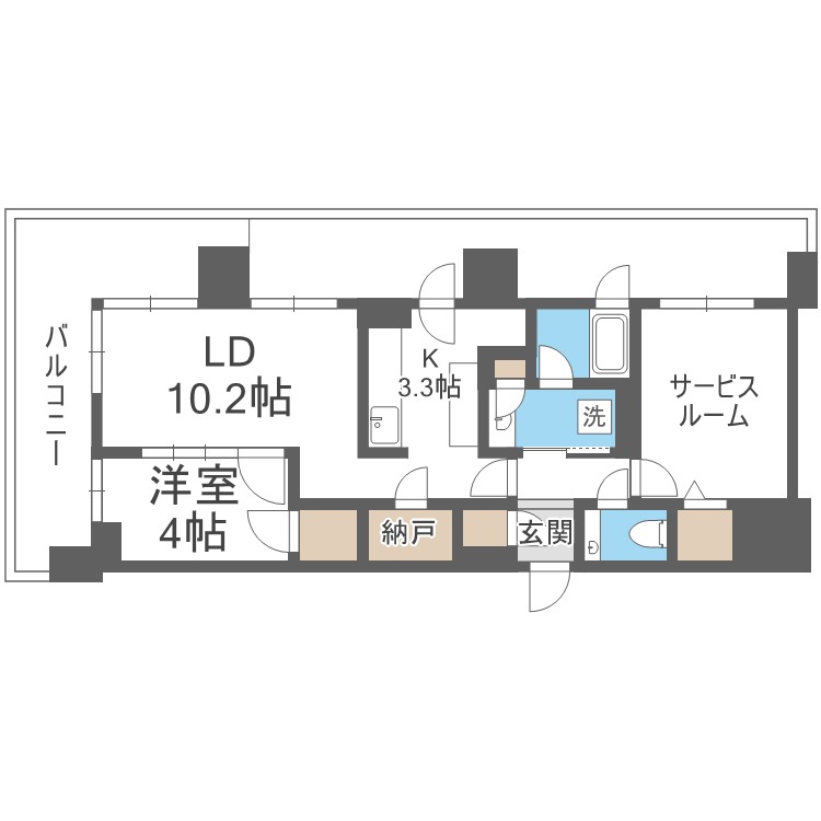 ブランズタワー札幌大通公園の間取り