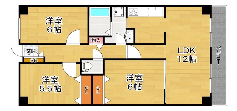 PHOENIX COURT 交野I　北棟の間取り