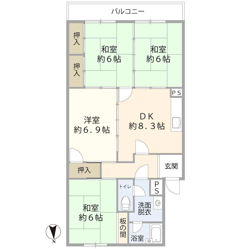 第２園米ビルの間取り