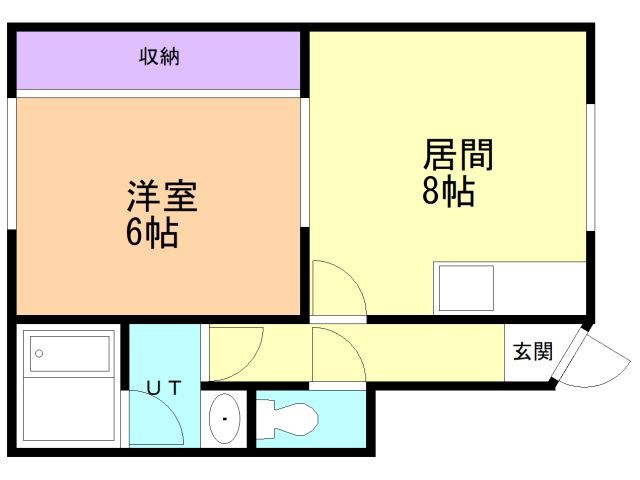 函館市千歳町のアパートの間取り