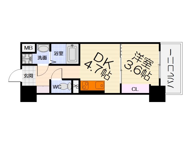 堺市西区鳳南町のマンションの間取り