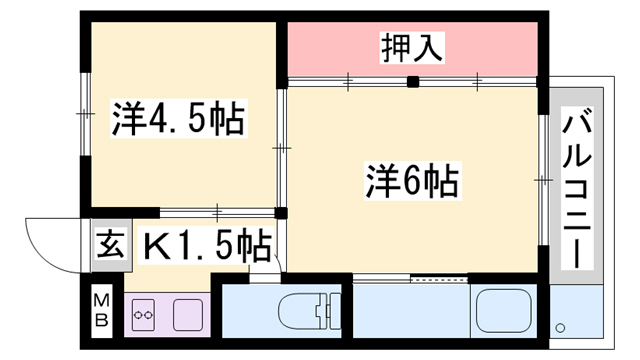 ビレッジハウス中富の間取り