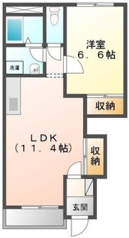 名西郡石井町石井のアパートの間取り