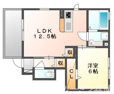 サンセール加佐A棟の間取り