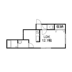 【札幌市白石区本郷通のアパートの間取り】