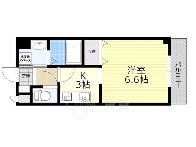 川西市出在家町のマンションの間取り