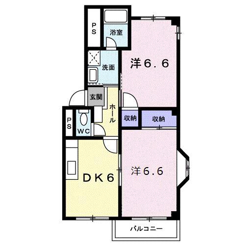 エスポワール２　Ａ棟の間取り