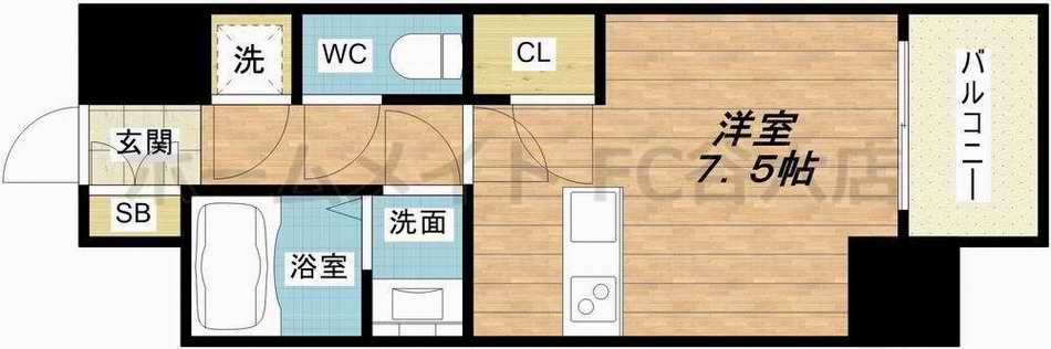 レジュールアッシュOSAKA今里駅前の間取り