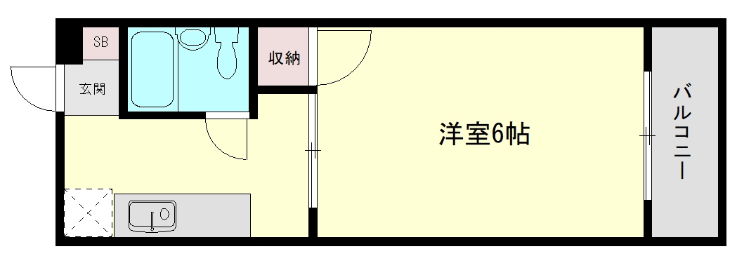 枚方市甲斐田新町のマンションの間取り