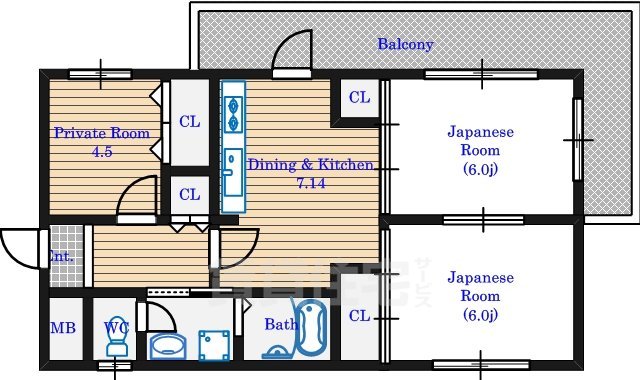 コーポ清水丘の間取り