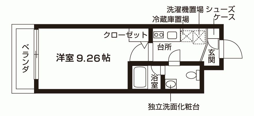 京都市北区小松原北町のマンションの間取り