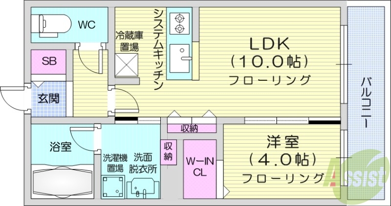 アルファスクエアS17の間取り