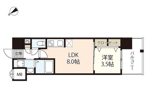 【Ｓ－ＲＥＳＩＤＥＮＣＥ空港通りａｗｅｓｏｍｅの間取り】