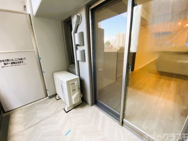 バルコニー　防音性の高いサッシ！